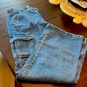 Frankie Shop Light Blue Denim Pants- cargo